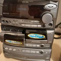 Impianto stereo Keenwood rxd 550 con casse
