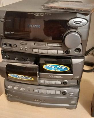 Impianto stereo Keenwood rxd 550 con casse