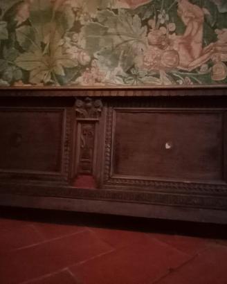 Spalliera legno scolpito scontatissima