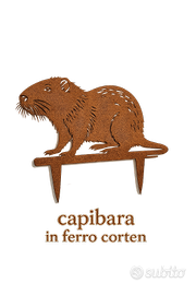 Capibara/Nutria in Ferro Corten da Giardino