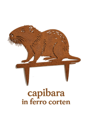 Capibara/Nutria in Ferro Corten da Giardino