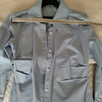 Camicia azzurra con rouches laterali – Taglia M