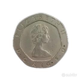 Sterlina da collezione Elizabeth twenty pence 20 d