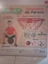 Canestro da parete in metallo