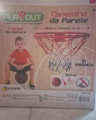Canestro da parete in metallo