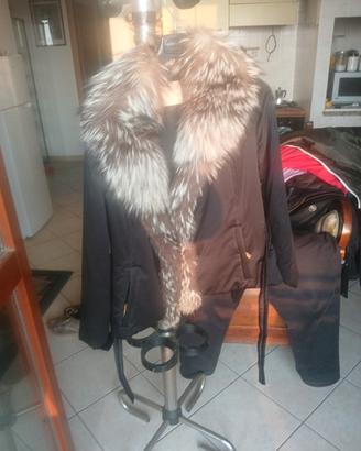 giubbotto invernale da donna   collo in pelo vero
