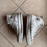 Converse bianche di pelle
