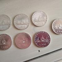 7 Monete Repubblica Italiana 500 Lire Caravelle
