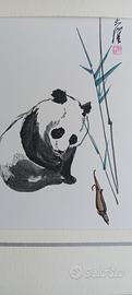 2 stampe originali  panda 🐼 e scoiattoli 