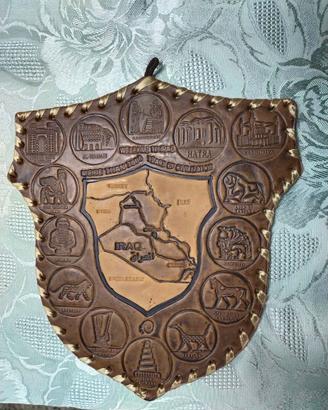Crest militare Oper.IRAQ in cuoio