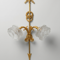 Antica coppia di appliques bronzo dorato