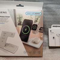 stazione ricarica Aisens  + auricolari Ear Pods