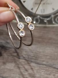 Orecchini d'argento anni 80