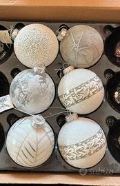 6 palline in vetro albero di Natale
