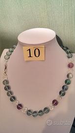 Collana con gemme di Fluorite 