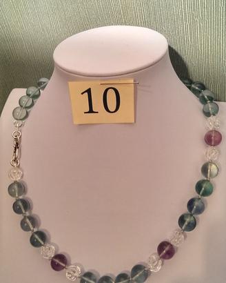 Collana con gemme di Fluorite 