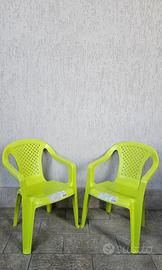 Sedie da bambino verde chiaro set 2 pezzi 