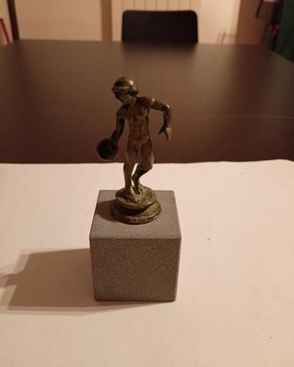 statuetta discobolo in bronzo 