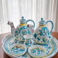 set olio aceto in vintage di Deruta anni 70