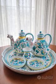 set olio aceto in vintage di Deruta anni 70