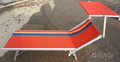 Lettini spiaggia/giardino in alluminio