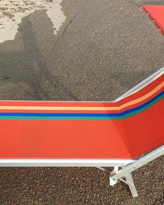 4 Lettini spiaggia/giardino in alluminio