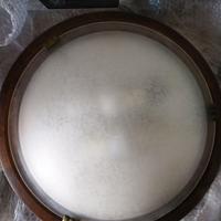 Plafoniera vetro e legno