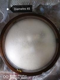 Plafoniera vetro e legno