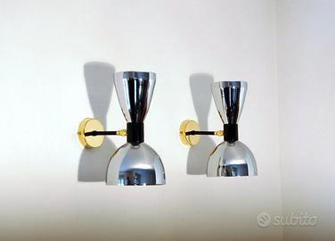 Coppia Applique Wall Light OTTONE STILNOVO Style