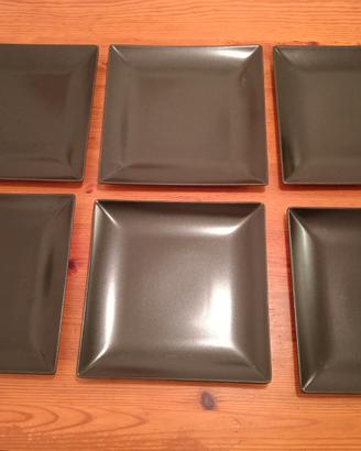 6 Piatti quadrati  H&H ceramica