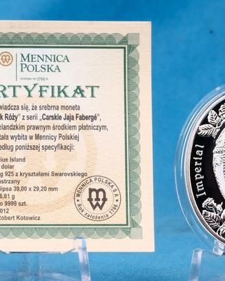 Niue 2012 - 1$ - Uovo Fabergé "Rosebud Egg"