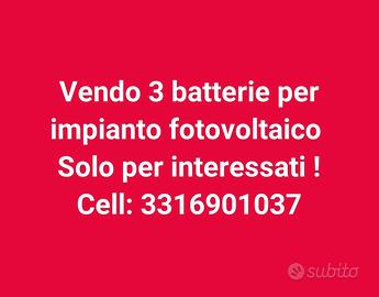 Batteria per impianto fotovoltaico 