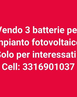 Batteria per impianto fotovoltaico 