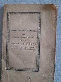 Libro antico per conservare le uova