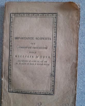 Libro antico per conservare le uova