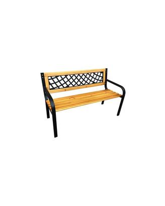 Panchina Sosta 118x50x75 cm – Nero e Legno Natural