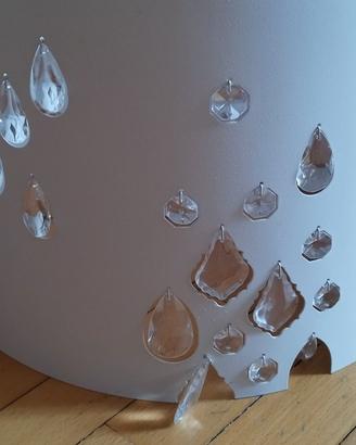 Lampadario a sospensione argento vetro murano