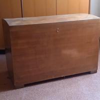 Baule in legno chiaro fine anni '50 .