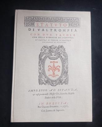 STATUTO  DI  VALTROMPIA  1576  (RISTAMPA  1976)