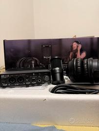 Scheda Audio  steinberg UR22C + Mic e Cuffia