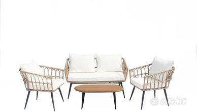 Megashopitalia Salotto da Esterno in Rattan