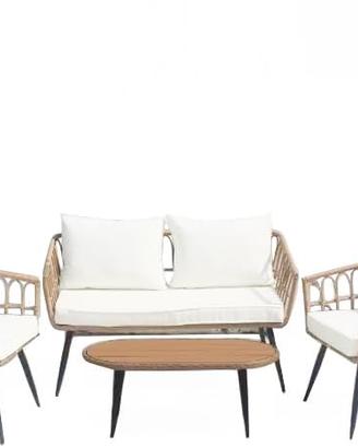 Megashopitalia Salotto da Esterno in Rattan