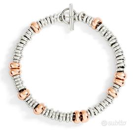 bracciale DoDo rondelle argento e argento dorato
