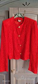 Giacca donna in pizzo rosso