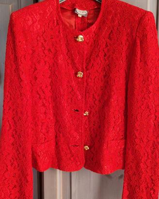 Giacca donna in pizzo rosso