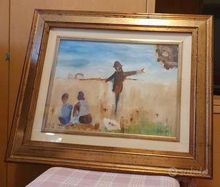 Quadro ad olio di Hermes Stringo "Paesaggio"