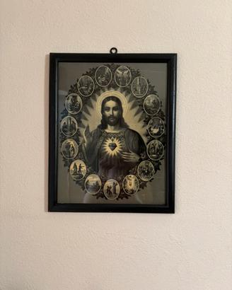 Antico quando di gesu’ con misteri primi 900