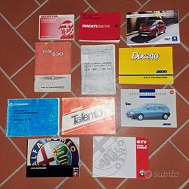 libretti uso e manutenzione auto 