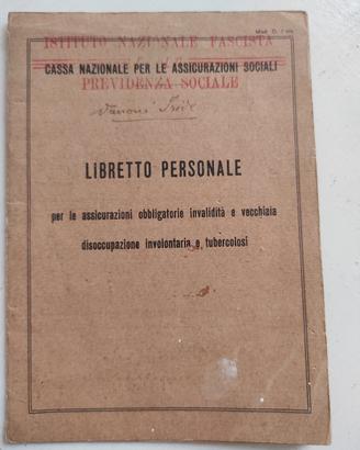 Libretto personale per assicurazioni obbligatorie 