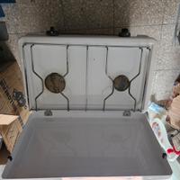 Fornello a  gas doppio per uso esterno/interno